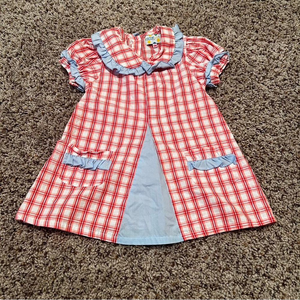 Sugar Dumplin Red and White Plaid Dress